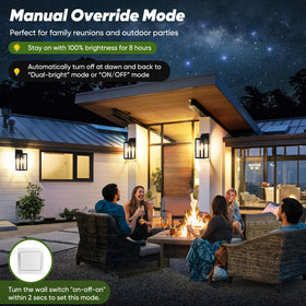 BesLowe modern outdoor wall sconce on dark exterior for porch or garage.