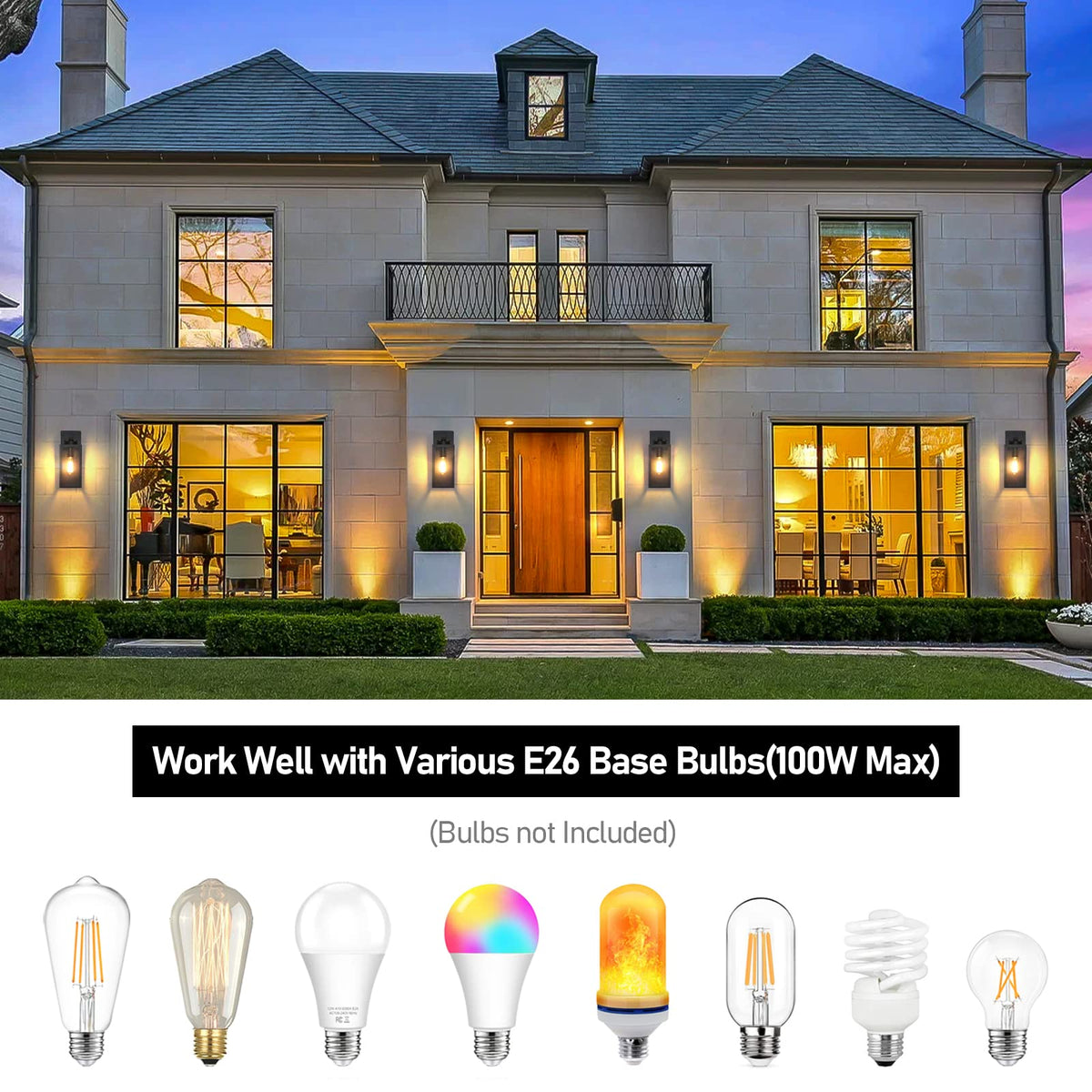 BesLowe outdoor fixture with open-bottom design for simple bulb changes.