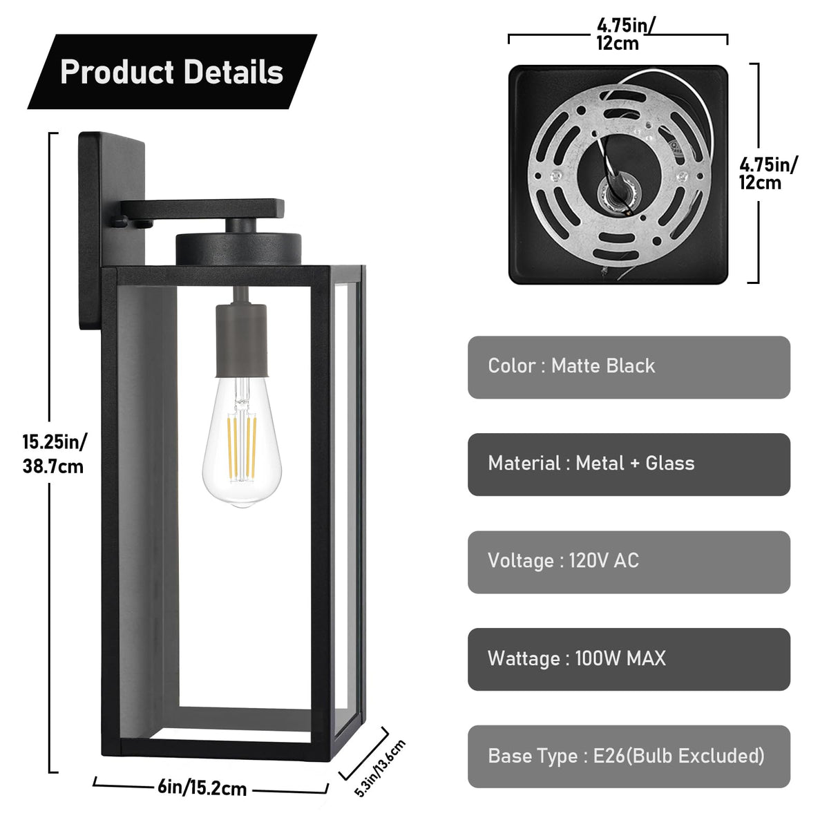 BesLowe weather-resistant-outdoor-wall-light withstands sun, rain, and snow for longevity.