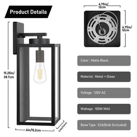 BesLowe weather-resistant-outdoor-wall-light withstands sun, rain, and snow for longevity.