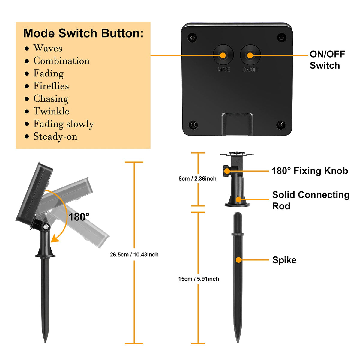 BesLowe weatherproof outdoor lights endure rain and snow for year-round use.