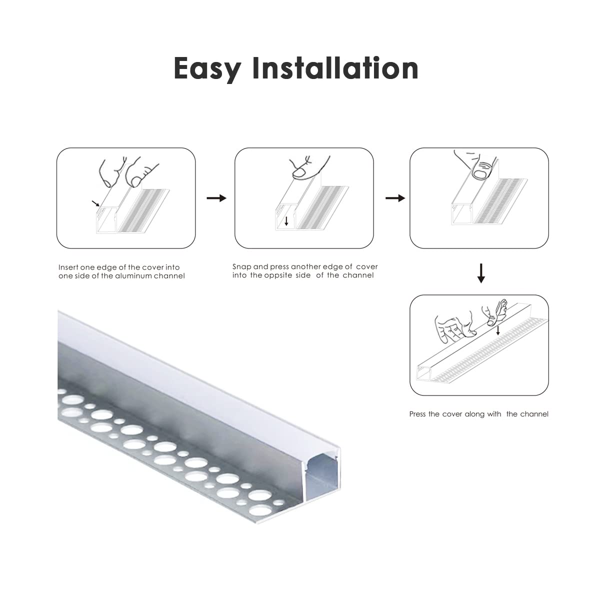 Besseto aluminum LED channel promotes heat dissipation and durability