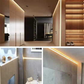 Besseto seamless wall light beam example with trimless channel