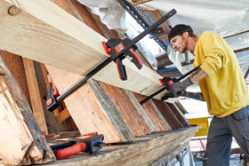 BESSEY EHKXL12 two-in-one clamp and spreader design in use