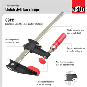Pads on BESSEY clamps protect delicate surfaces while maintaining strong pressure