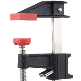 Serrated rail and cast iron jaws secure components for precise assembly with BESSEY clamps