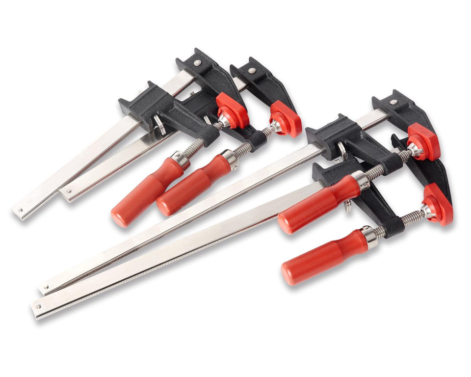 BESSEY GSCC4PK-C clamps with wood handles for comfortable grip during woodworking