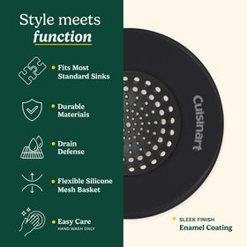 Best Brands Cuisinart sink strainer fits standard 3.5 inch drains for easy setup