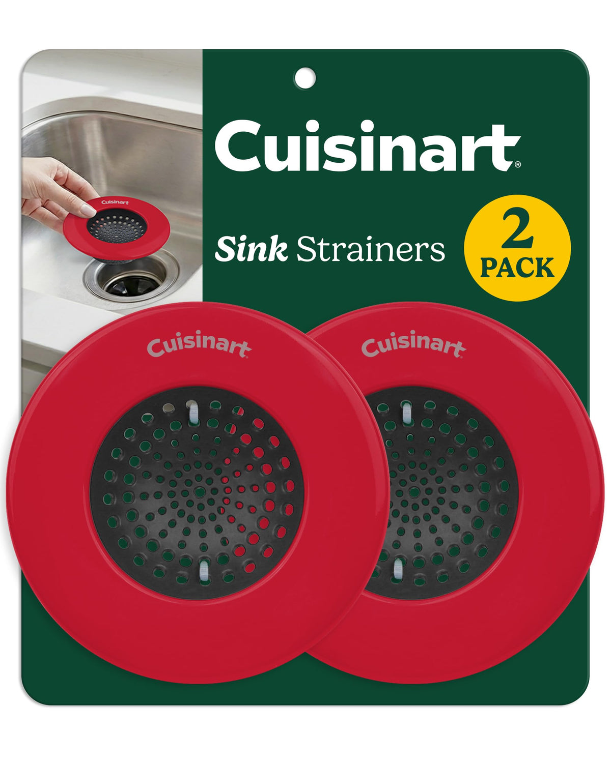 Best Brands Cuisinart sink strainer with enamel rim traps debris and prevents clogs