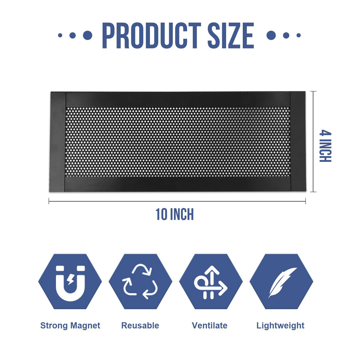 BEST CHOICE MAGNETS 8P vent cover installed on a 4x10 vent for easy maintenance
