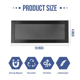 BEST CHOICE MAGNETS 8P vent cover installed on a 4x10 vent for easy maintenance