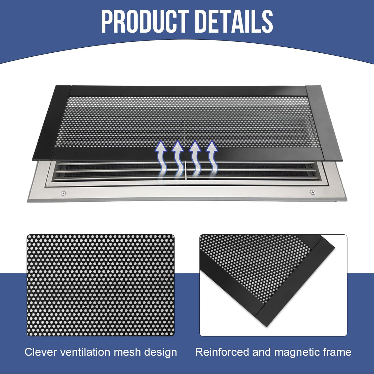 BEST CHOICE MAGNETS 8P magnetic seal secures the vent and blocks insects