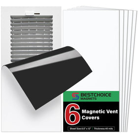 BEST CHOICE MAGNETS vent-cover front view shows secure magnetic hold for 5.5 x 12 inch vents.