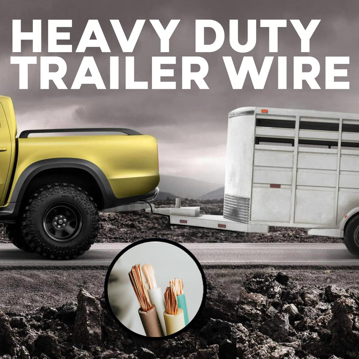 BEST CONNECTIONS 4Way trailer wire 100ft: flexible and weatherproof.