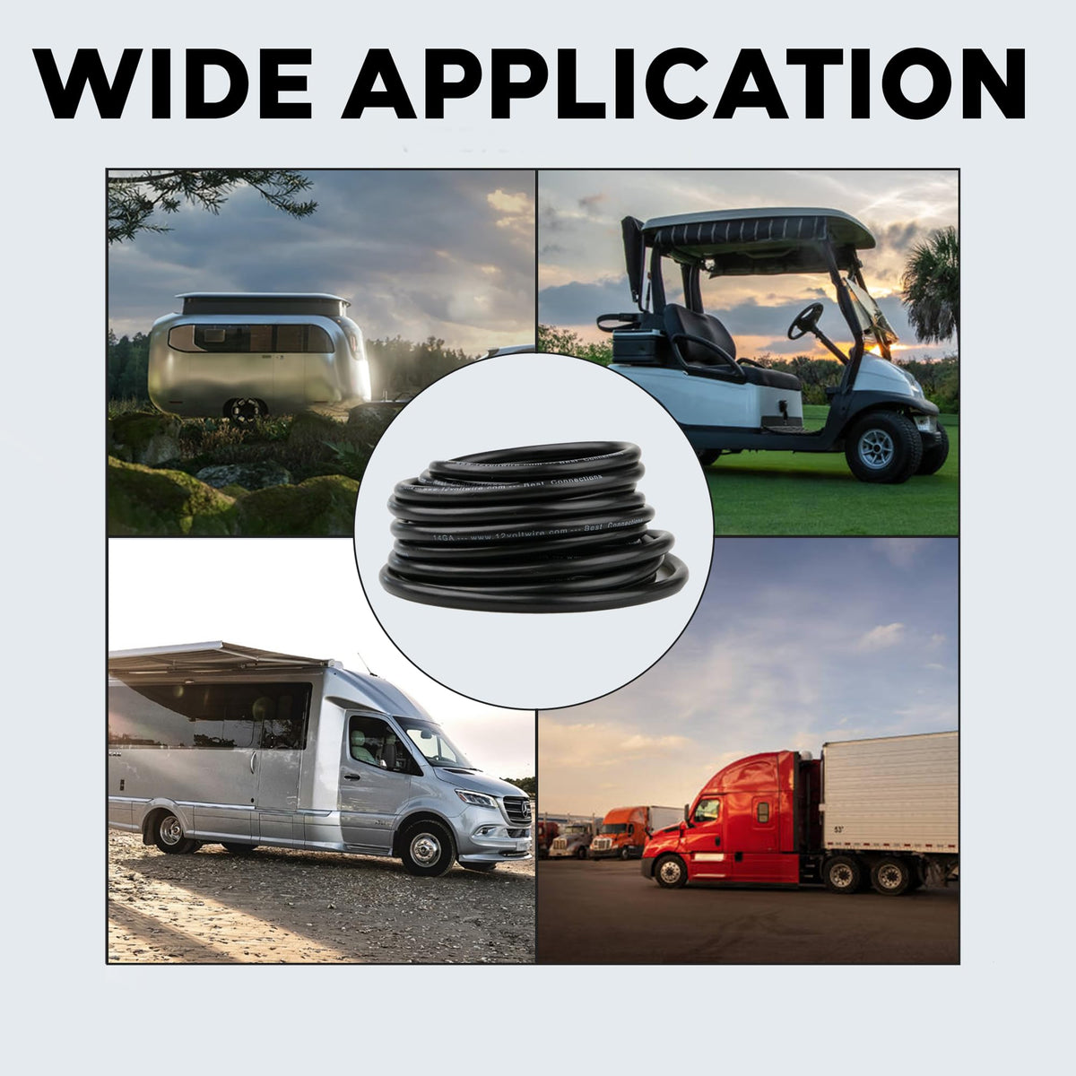 BEST CONNECTIONS 7-Way trailer cord supports multiple 12V applications beyond trailers.