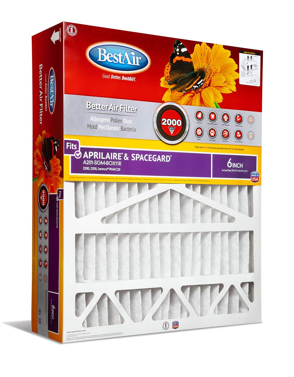 BestAir A201-SGM-BOX11R filter with cardboard frame, showing easy install and solid filtration.