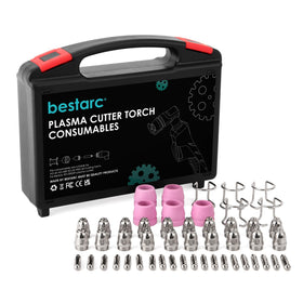 Bestarc AG60P torch consumables in a sturdy case for easy transport.