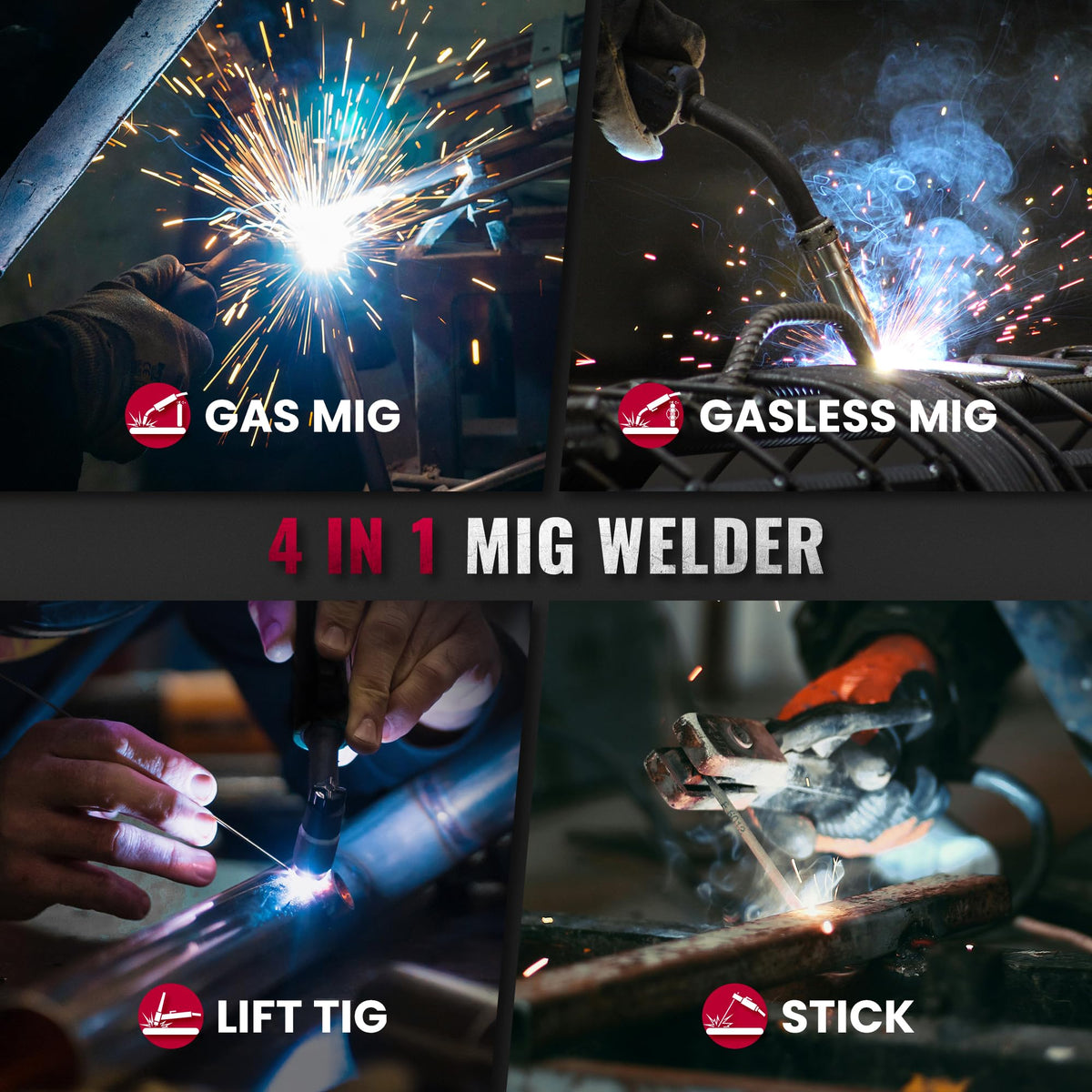 Bestarc MIG145 welder digital display showing voltage and current in real time