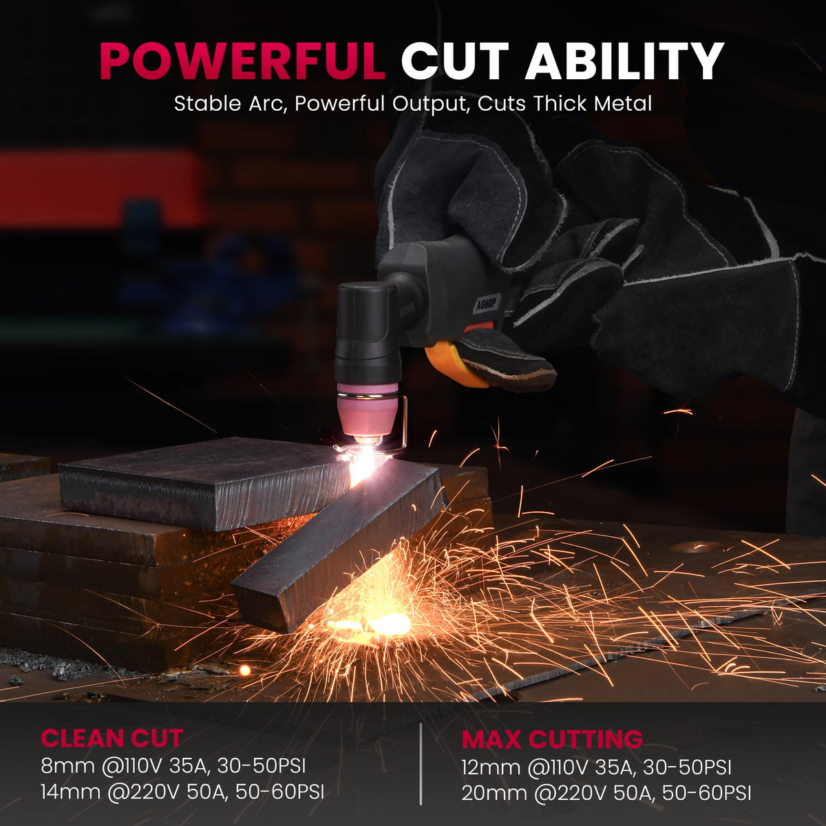 Bestarc 20mm capacity supports thicker metal sections for heavier projects.