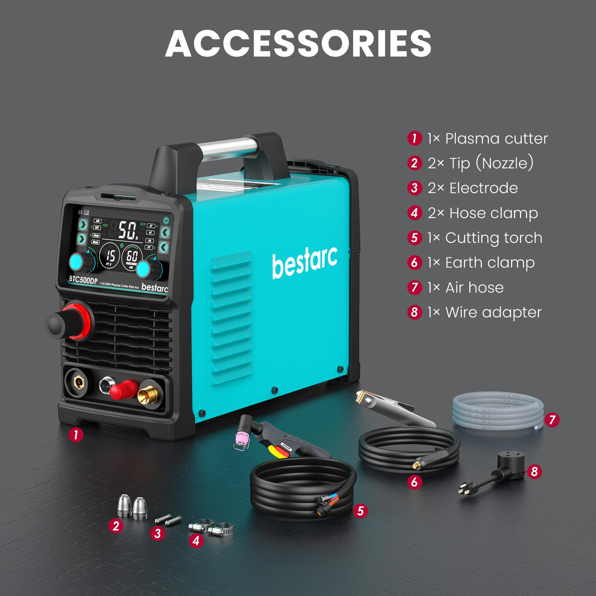 Bestarc 2T/4T/PA/PT modes enable easy, hands-free cutting and longer consumable life.