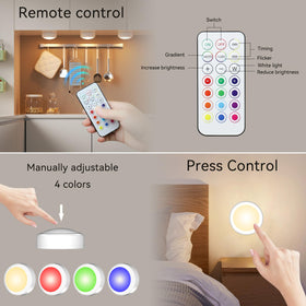 BESTDLCLITE battery-powered puck light powered by AA batteries for long use