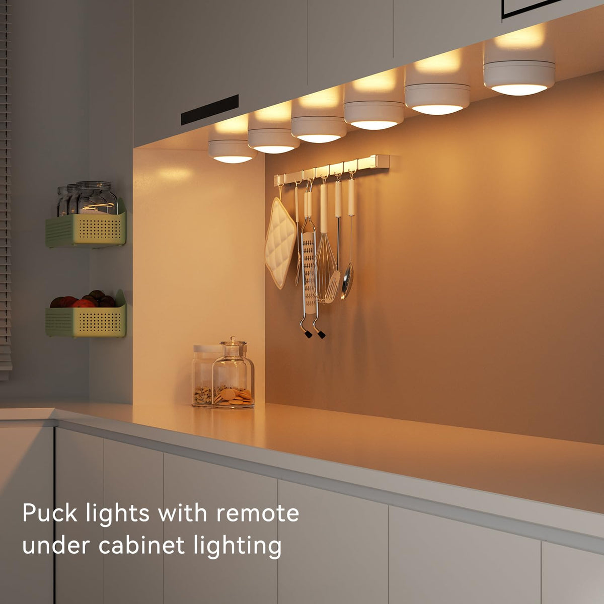 BESTDLCLITE puck light showing 13 colors for mood lighting