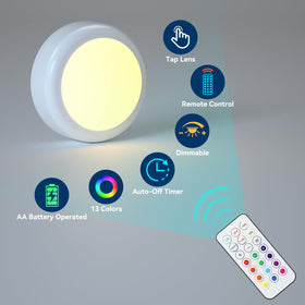 BESTDLCLITE stick-on puck light mounted with adhesive for quick setup