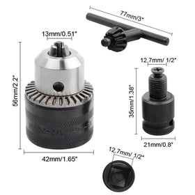 Bestgle chuck capacity 1.5–13mm enables a wide range of twist bits.