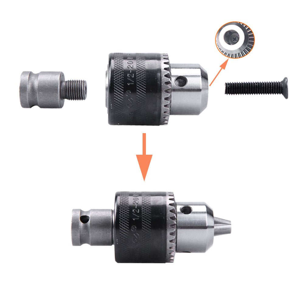 Bestgle chuck key ensures quick, secure bit changes.