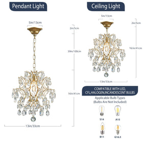 Bestier gold modern pendant in the bedroom adds refined glamour and light.