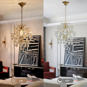 Bestier gold canopy pendant enhances entryways with timeless glamour.