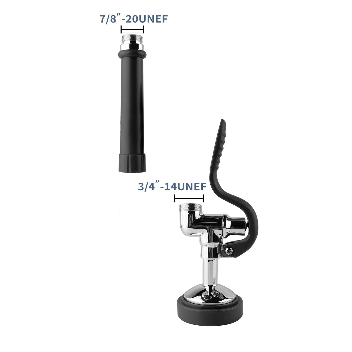 BESTJEEF dish sprayer head with rubber nozzles resists mineral buildup