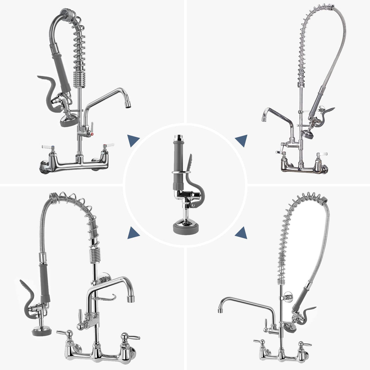 BestJEEF Pre Rinse Sprayer shows high-pressure valve delivering strong wash.