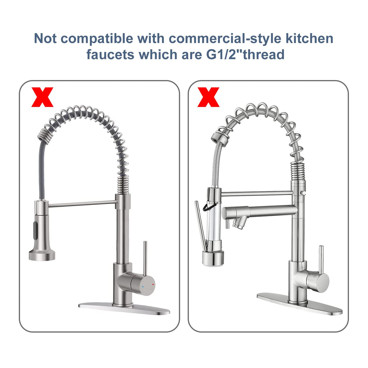 BestJEEF Pre Rinse Sprayer rubber nozzles resist mineral buildup for easier maintenance.