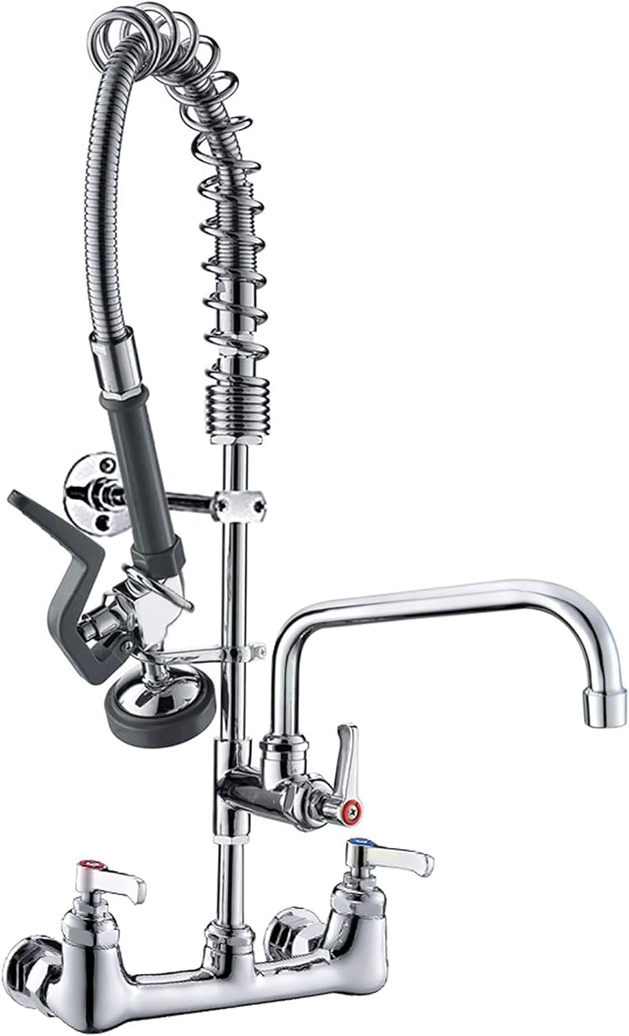 BESTJEEF wall-mount faucet with brass-chrome finish for durable commercial use.