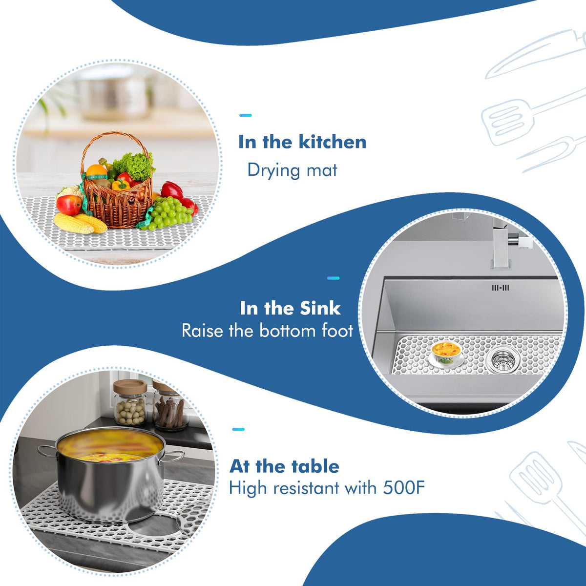 Bestjing dish drying grid doubles as a drain rack after washing.