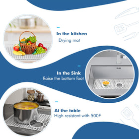 Bestjing dish drying grid doubles as a drain rack after washing.