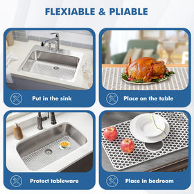 Bestjing heat-resistant mat withstands up to 500°F for hot items.