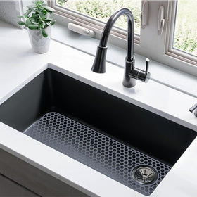 Bestjing 28.4x14.3 inch protector fits large sinks with top-right drain hole