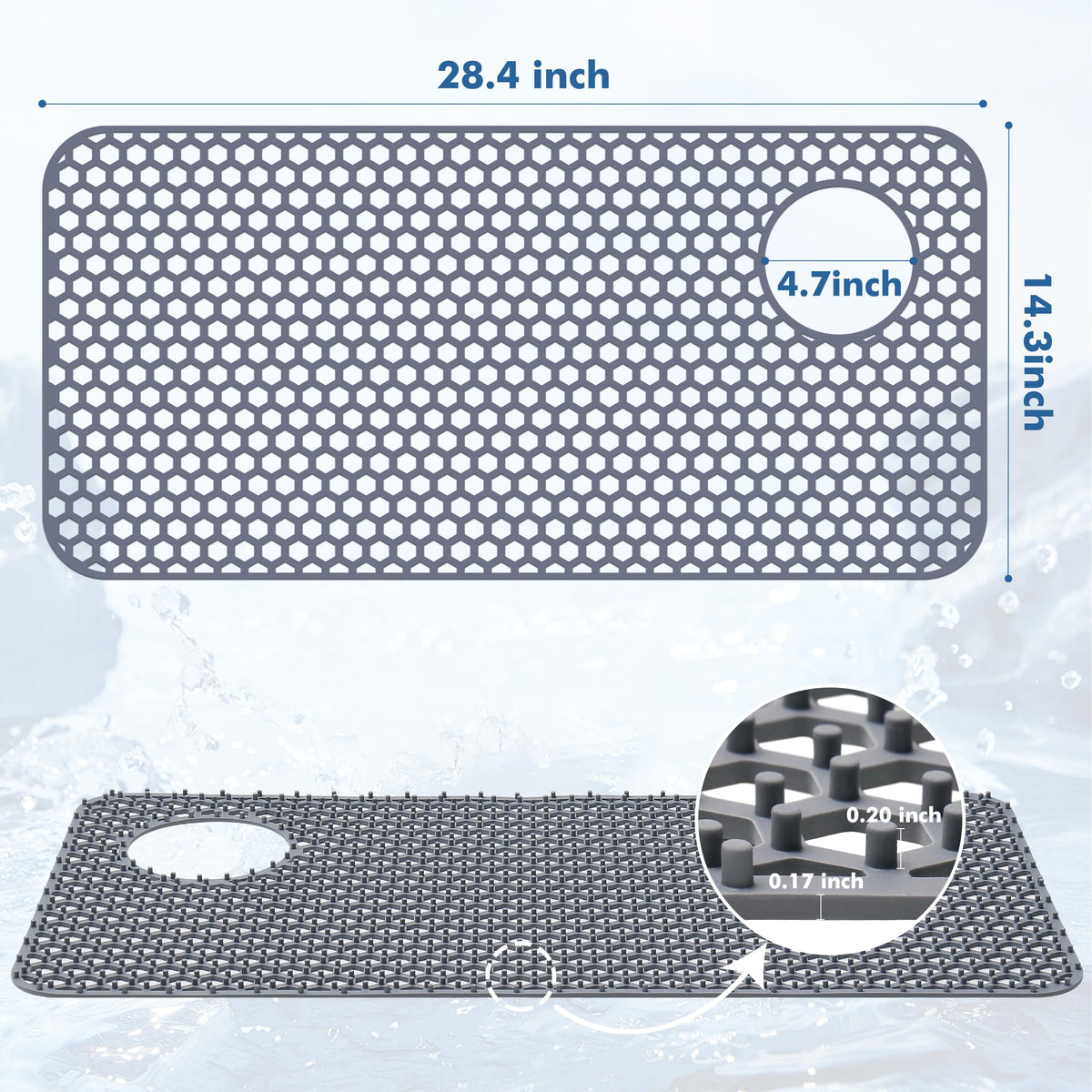 Bestjing mat cushions fragile utensils while washing to prevent accidental breaks