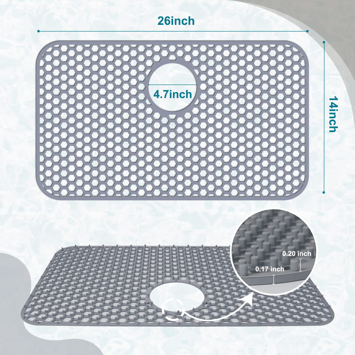 Bestjing silicone mat demonstrates rustproof durability protecting delicate items
