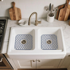 Bestjing silicone sink protector bottom-coverage safeguards against scratches and dents.