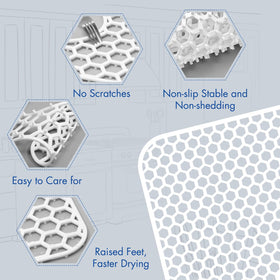 Bestjing silicone sink protector used as a drying grid for dishes