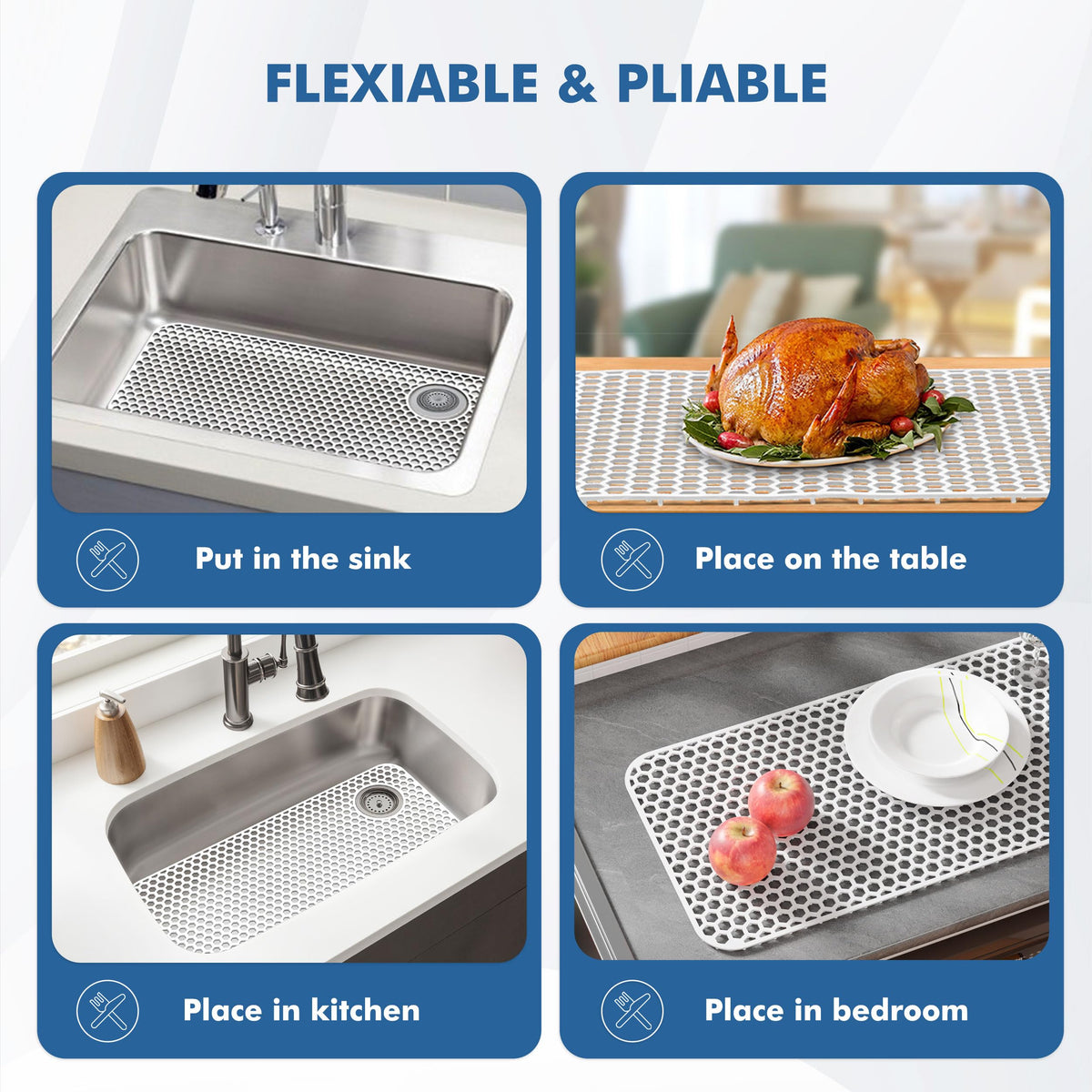Bestjing silicone sink protector is dishwasher-safe for quick cleanup