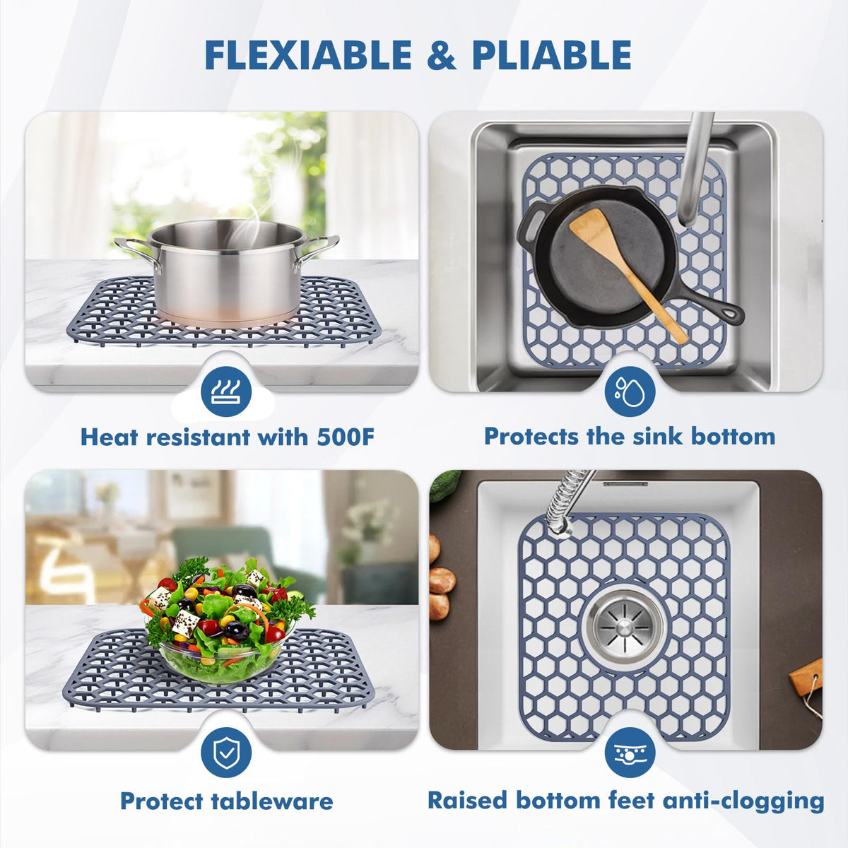 Bestjing sink protector dishwasher-safe feature shown for easy cleaning.