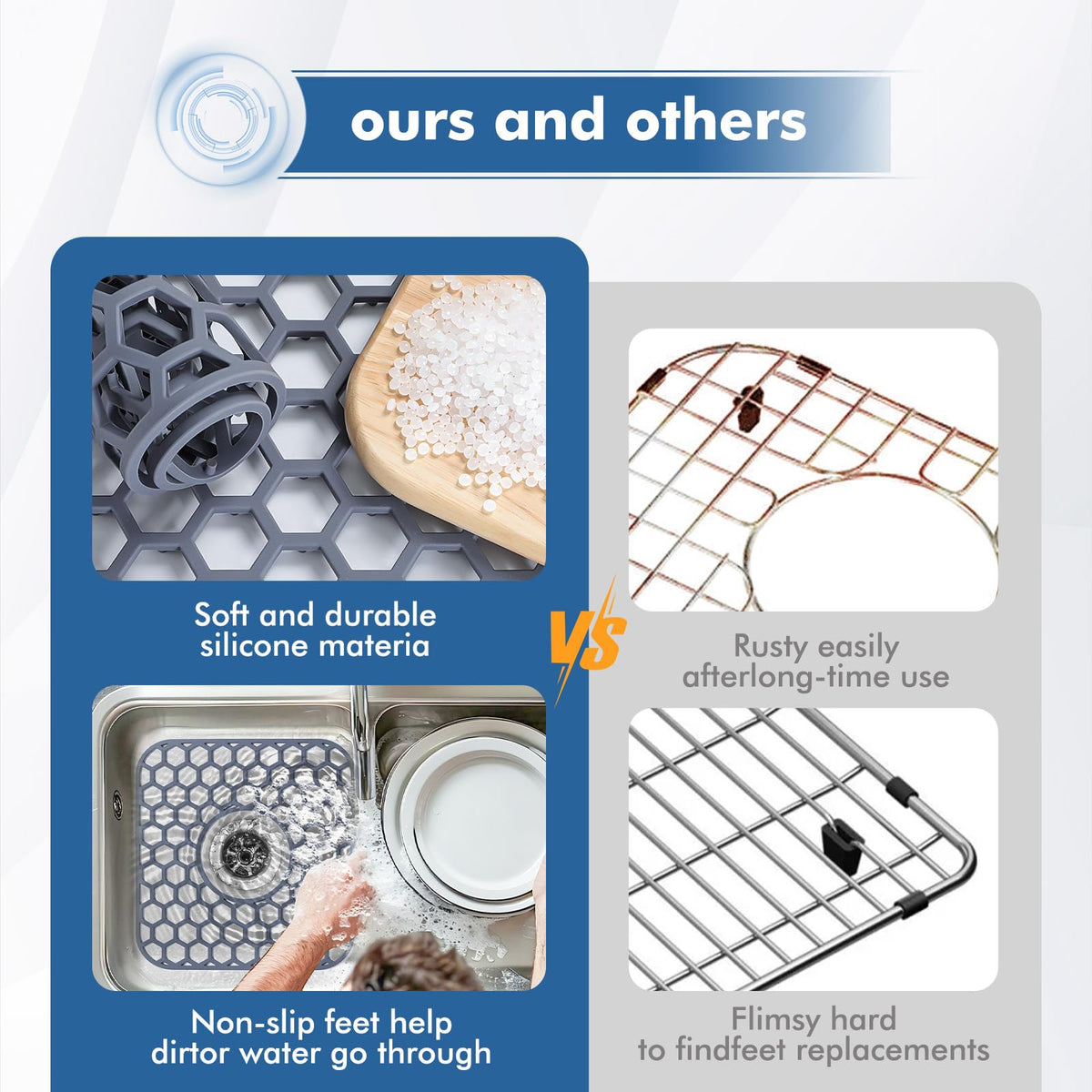 Bestjing sink protector drainage design promotes quick water and debris removal.