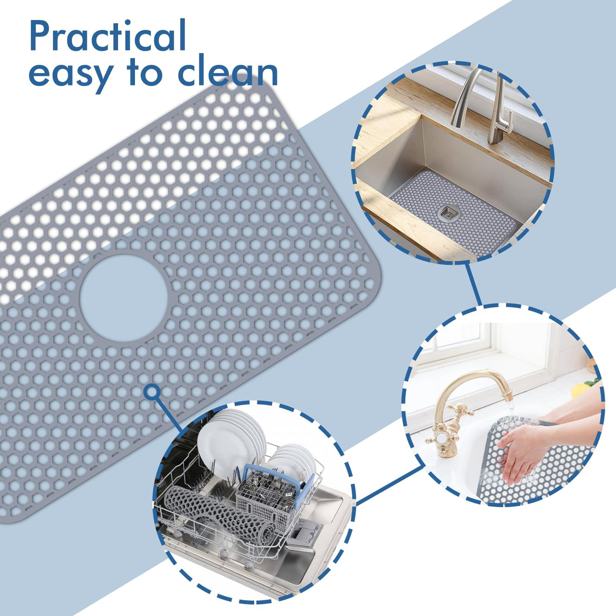 Bestjing dishwasher-safe mat for quick kitchen cleanup