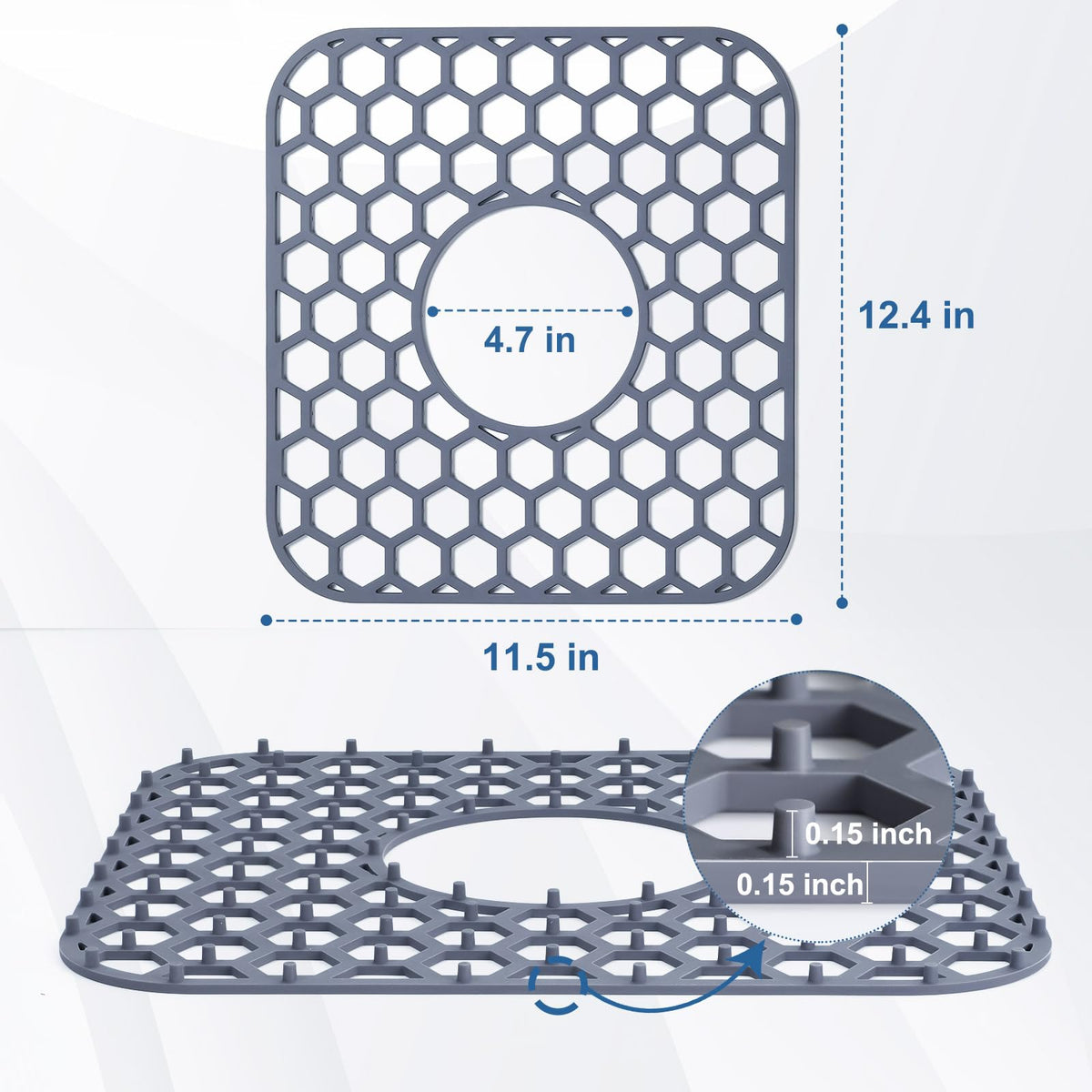 Bestjing sink protector non-slip feet image shows secure placement during use.