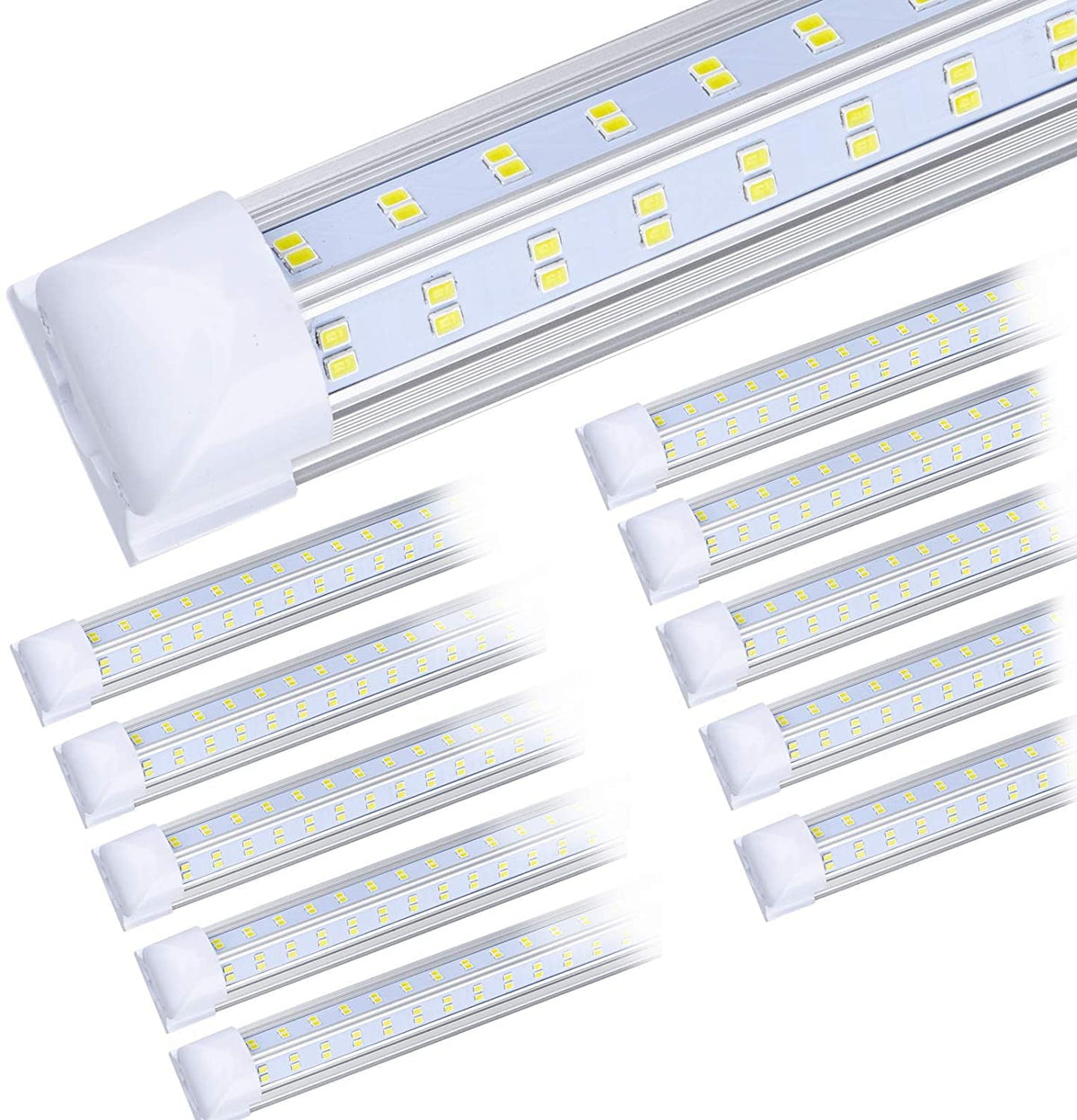 BSK.BESTKA 10-pack 8ft shop light front view for bright, even workshop illumination.