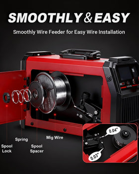 BESTMIG 135A compact inverter design travels easily between jobsites.